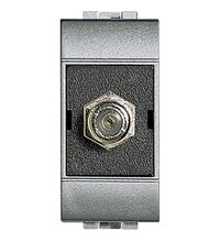 Priza modulara TV Bticino, aluminiu, 1M, Living-Light