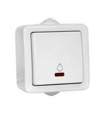 Intrerupator Lumen, cu revenire, alb, IP54, 13-23501213