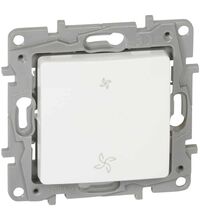 Mecanism intrerupator pentru ventilator Legrand, incastrat, alb, Niloe, 664791