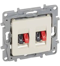 Mecanism priza audio Legrand, dubla, incastrat, ivoar, Niloe, 664881