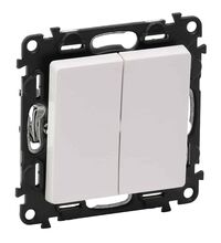 Mecanism intrerupator dublu Legrand, incastrat, alb, Valena Life, 752105