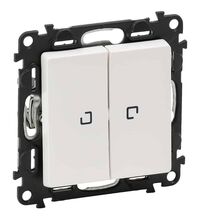 Mecanism intrerupator dublu Legrand, cu LED, incastrat, alb, Valena Life, 752128