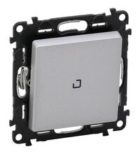 Mecanism intrerupator cu revenire Legrand, cu revenire si lumina de control, incastrat, aluminiu, Valena Life, 752312