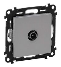 Mecanism priza TV Legrand, de trecere, incastrat, aluminiu, Valena Life, 753361