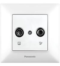 Priza SAT de capat, incastrata, alb, Panasonic, Karre Plus