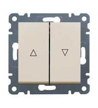 Mecanism intrerupator pentru jaluzele Hager, incastrat, crem, Lumina2