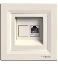 Priza RJ45 Schneider, cat.5e, incastrata, crem, Asfora, EPH5000123