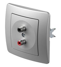 Priza audio, TEM, incastrata, argintiu, Ekonomik, KE22ES
