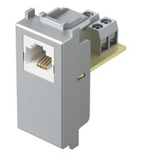 Priza modulara telefon RJ11 cat.3 TEM, LT, argintiu, 1M, Modul, KM30ES