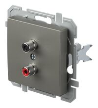 Mecanism priza audio 2xRCA TEM, incastrat, titan, Logiq, KQ22TIXO