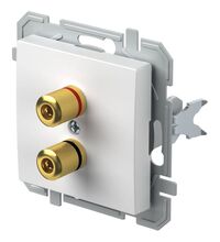 Mecanism priza audio pentru difuzoare TEM, incastrat, alb lucios, Logiq, KQ23PWXO