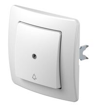 Intrerupator cu revenire TEM, cu LED, incastrat, alb, TI50, Ekonomik, SE11PWTI50
