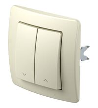 Intrerupator pentru jaluzele TEM, cursa dubla, incastrat, fildes, Ekonomik, SE52IWNT09