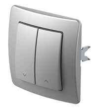 Intrerupator pentru jaluzele TEM, incastrat, argintiu, IP20, Ekonomik, SE53ESNT09