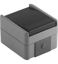 Intrerupator TEM, aplicat, gri mat, IP44, Fontana, SF10GY