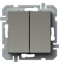 Mecanism intrerupator bipolar TEM, dublu, incastrat, titan, Logiq, SQ63TIXO