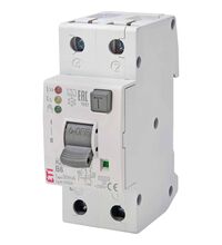 Siguranta automata (disjunctor) cu protectie diferentiala monofazica ETI, 20A, 30mA, curba B, RCBO cu LED de semnalizare, tip A, 10kA, 002172407