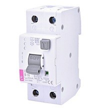 Siguranta automata (disjunctor) cu protectie diferentiala monofazica ETI, 6A, 10mA, curba B, RCBO cu LED de semnalizare, tip A, 10kA, 002172501