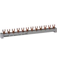 Bareta de alimentare (busbar) Noark, 3P, tip furca, 9 module, 80A, 103813