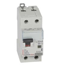 Siguranta automata (disjunctor) cu protectie diferentiala monofazica Legrand, 25A, 30mA, curba C, RCBO, tip AC, 6kA, 411004