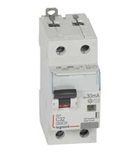 Siguranta automata (disjunctor) cu protectie diferentiala monofazica Legrand, 32A, 30mA, curba C, RCBO, tip AC, 6kA, 411005