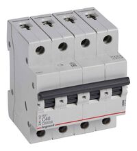 Siguranta automata (disjunctor) tetrapolara Legrand, 4P, 40A, curba C, 4.5kA, 419745