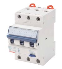 Siguranta automata (disjunctor) cu protectie diferentiala trifazica Gewiss, 25A, 30mA, curba C, RCBO, tip A, 4.5kA, GW94249