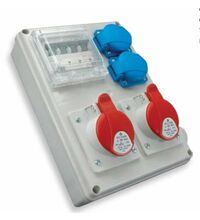 Tablou organizare santier trifazic/monofazic 4 module IP44, 230/415VAC, 16A, ETI, 004483120