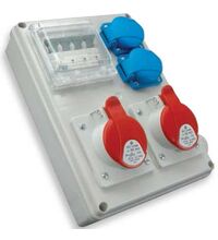 Tablou organizare santier trifazic/monofazic 5 module IP54, 230/415VAC, 16A/32A, ETI, 004483151