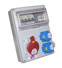 Tablou organizare santier trifazic/monofazic 8 module IP44, 230/415VAC, 16A/32A, ETI, 004483251