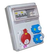 Tablou organizare santier trifazic/monofazic 11 module IP54, 230/415VAC, 16A/32A, ETI, 004483307