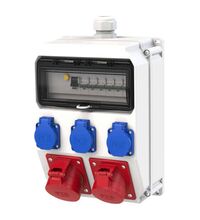 Tablou organizare santier trifazic/monofazic 10 module IP54, 230/415VAC, 16A/32A, PCE, 9135510