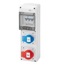 Tablou organizare santier trifazic/monofazic 5 module IP44, 230/415VAC, 16A, Gewiss, GW68226N