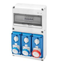 Tablou organizare santier trifazic/monofazic 14 module IP67, 230/415VAC, 16A, Gewiss, GW68230N