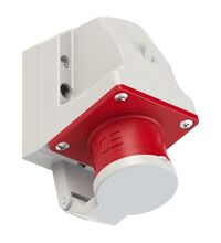 Stecher trifazic PCE, IP44, aplicat, 3P+E, 16A , 514-6d