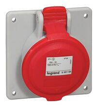 Priza trifazica Legrand, IP44, incastrata, 3P+E, 16A , 555188