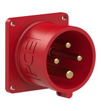 Stecher trifazic PCE, IP44, aplicat, 3P+E, 16A , 614-6f3