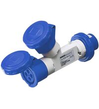 Adaptor priza monofazica-priza monofazica Gewiss, IP67, mobil, 3P+E, 16A , GW64011