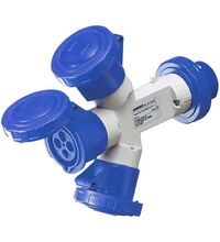 Adaptor priza monofazica-priza monofazica Gewiss, IP67, mobil, 2P+E, 16A , GW64024