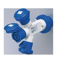 Adaptor priza monofazica-priza monofazica Gewiss, IP67, mobil, 2P+E, 16A , GW64062