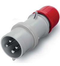 Stecher trifazic Scame, IP44/IP54, mobil, 3P+E, 32A , 213.3236