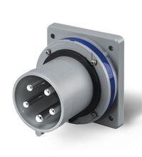 Stecher monofazic Scame, IP44/54, incastrat, 2P+E, 63A , 243.6393