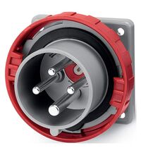 Stecher trifazic Scame, cu inversarea fazelor, IP66/68, incastrat, 3P+E, 16A , 248.1696RV