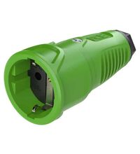 Priza monofazica PCE, industrial/schuko, verde/negru, IP44/54, mobila, 2P+E, 16A , 2520-us