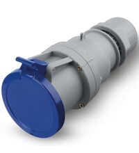 Priza monofazica Scame, IP44/IP54, mobila, 2P+E, 63A , 313.6343