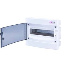 Tablou electric PVC, 12 module, incastrat, ETI, IP40, cu usa transparenta, 001101011
