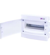 Tablou electric PVC, 12 module, incastrat, ETI, IP40, cu usa mata, 001101015