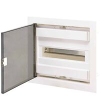 Tablou electric PVC, 12 module, incastrat, cu plastroane, ETI, IP40, cu usa transparenta, 001101180
