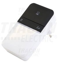 Sonerie wireless, 1 post, 82dB, 16 melodii, alba, Tracon, BELLW4-1V1