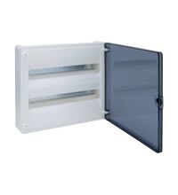 Tablou electric PVC, 36 module, aplicat, Hager, IP40, cu usa transparenta, VS218TD